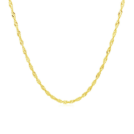 10K Yellow Gold Singapore Chain Necklace (1.50 mm)