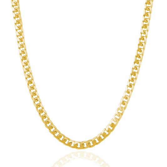 14K Yellow Gold Solid Miami Cuban Chain Necklace (5.00mm) – True Pure Gold