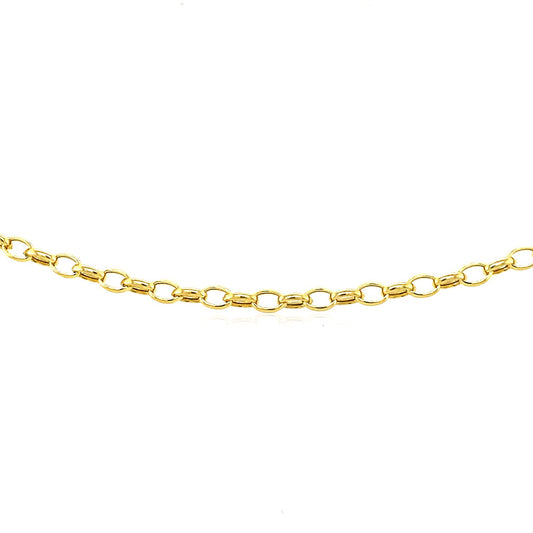 14k Yellow Gold Oval Rolo Bracelet (3.20 mm)
