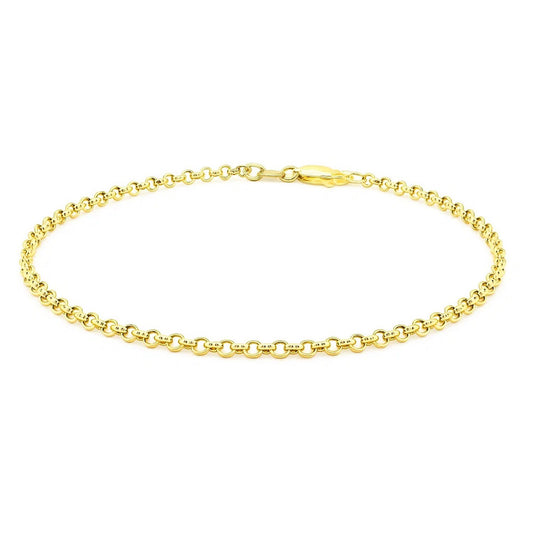 14k Yellow Gold Rolo Bracelet (2.50 mm)