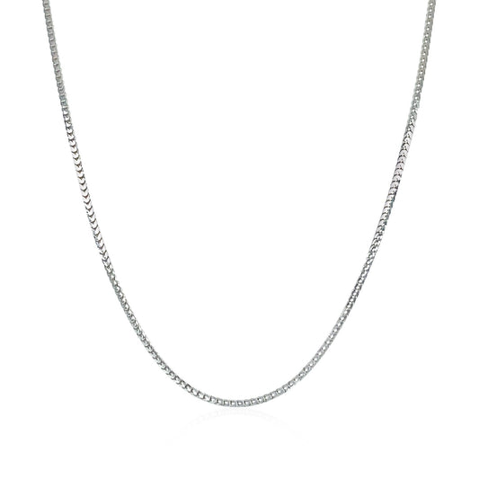 14K White Gold Franco Chain Necklace (0.90mm)
