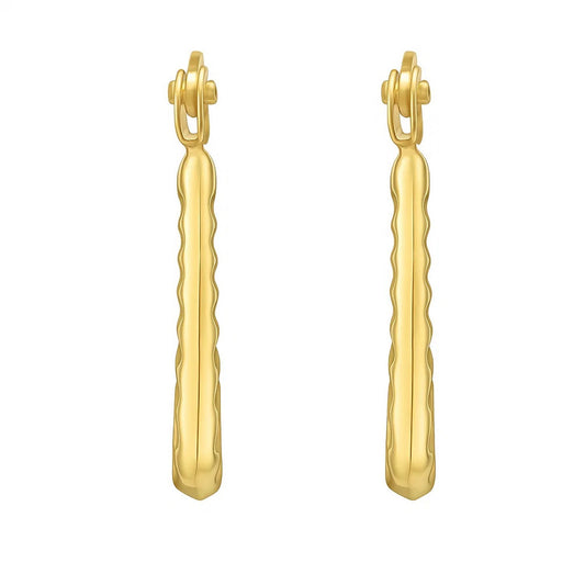 14K Yellow Gold Back-to-Back Hoop Earrings 12 mm