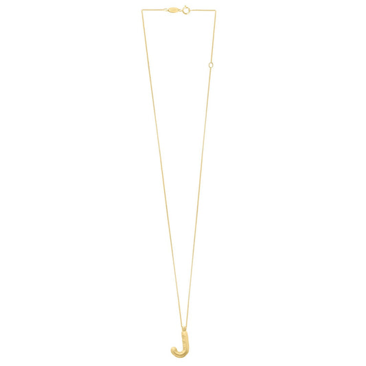 14K Yellow Gold Helium Initial J Pendant