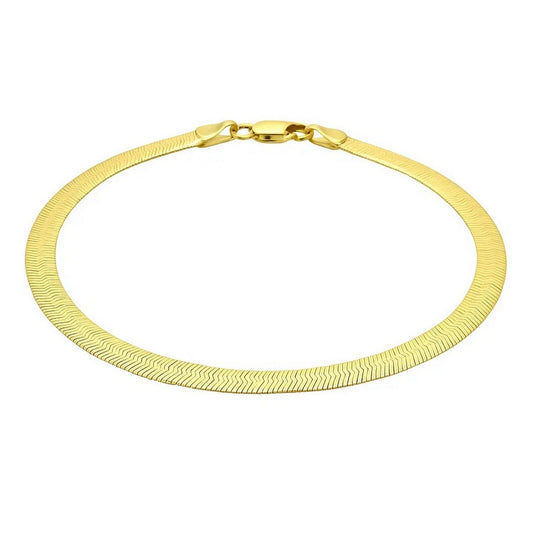 14k Yellow Gold Super Flex Herringbone Bracelet (3.80 mm)