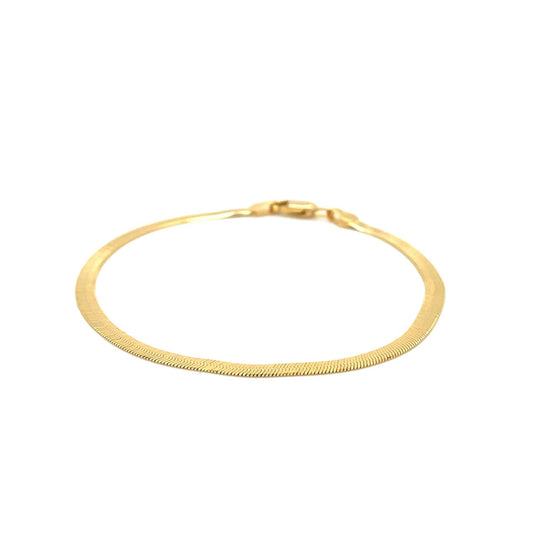 Imperial Herringbone Bracelet in 10k Yellow Gold (2.80 mm)