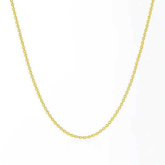 14k Yellow Gold Round Cable Link Chain (1.30 mm)