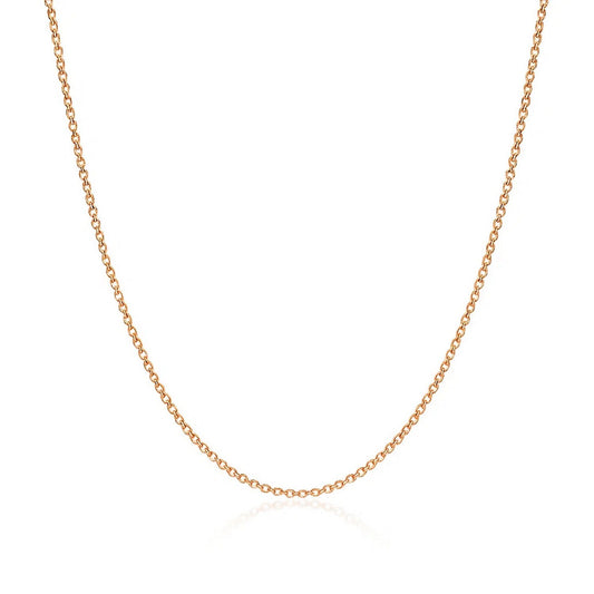 14k Rose Gold Diamond Cut Cable Link Chain (1.10 mm)