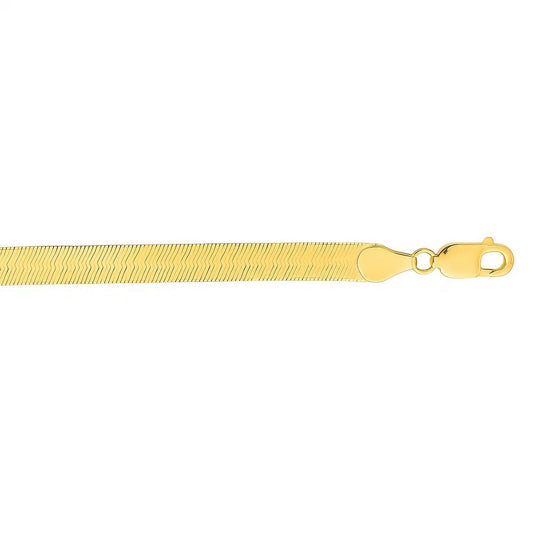 14k Yellow Gold Super Flex Herringbone Bracelet (6.00 mm)
