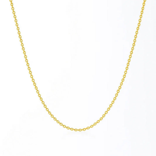 14k Yellow Gold Round Cable Link Chain (2.4 mm)
