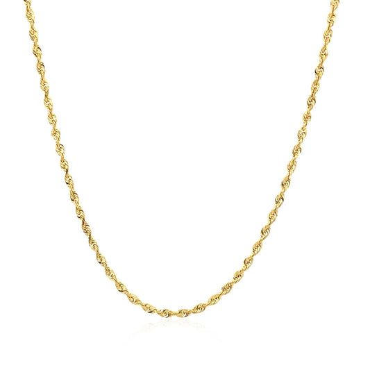 14K Yellow Gold Light Rope Chain (1.50mm)