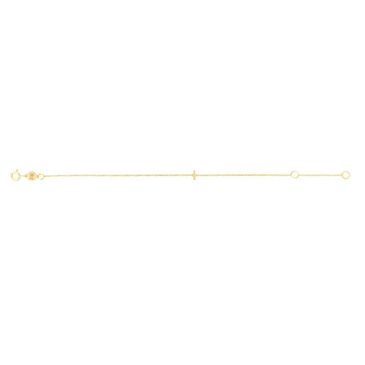 14K Yellow Gold Mini Initial I Bracelet