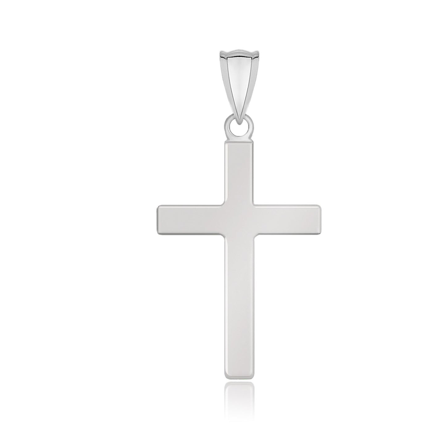 14K White Gold Cross Pendant | Solid Gold Faith Jewelry