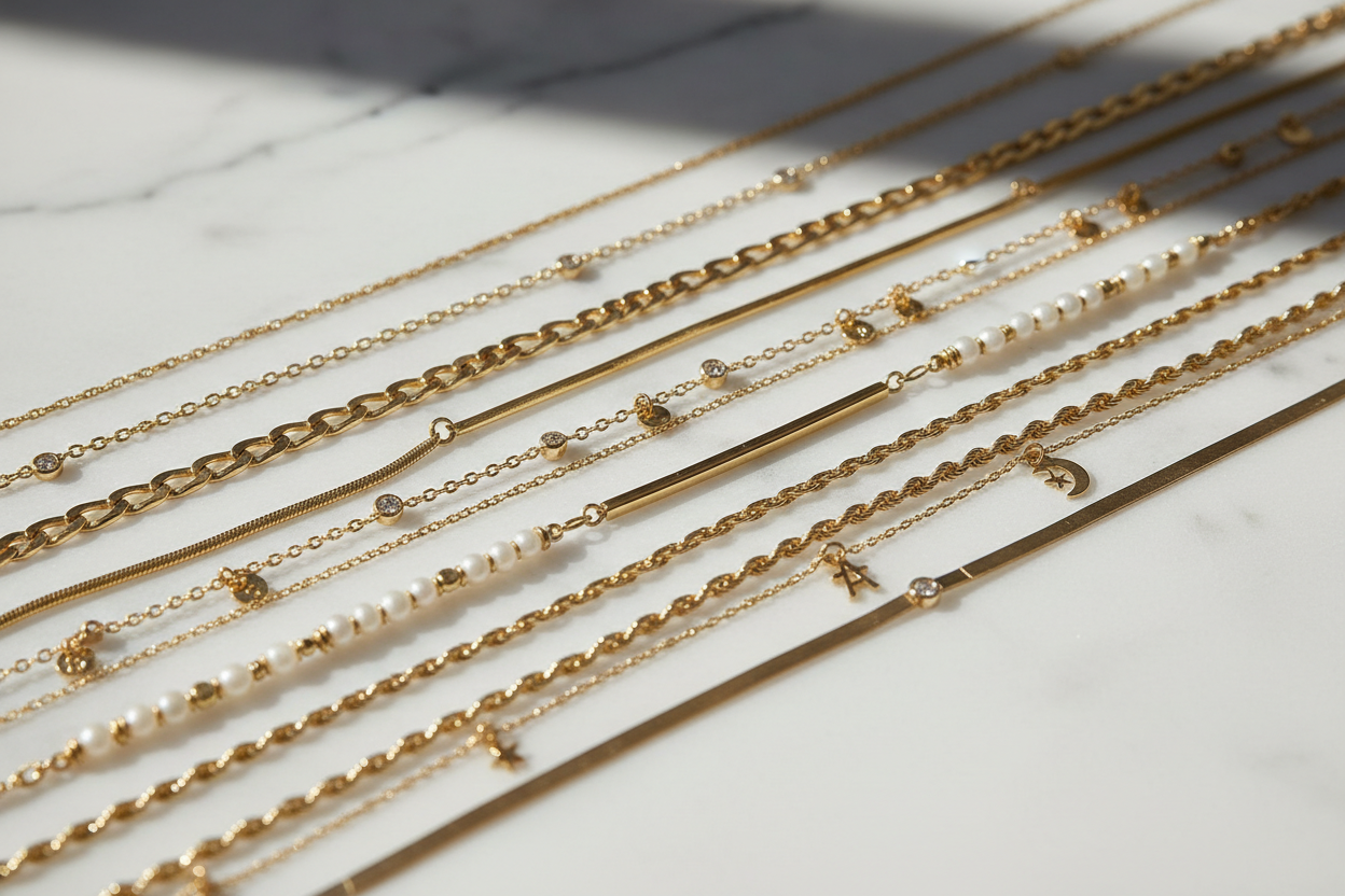 Fine 10k & 14k Gold Anklets