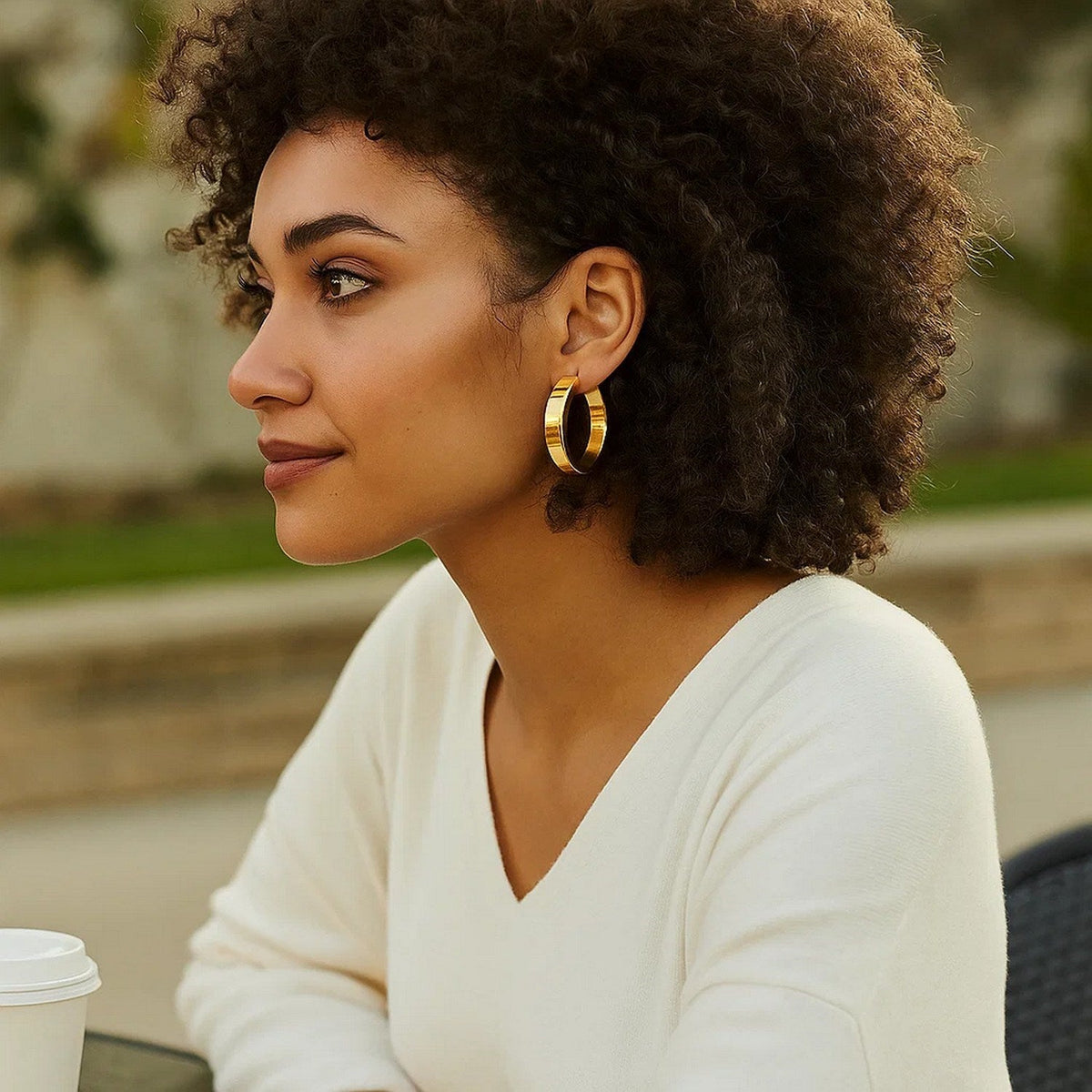Real 10k & 14k Gold Hoop Earrings
