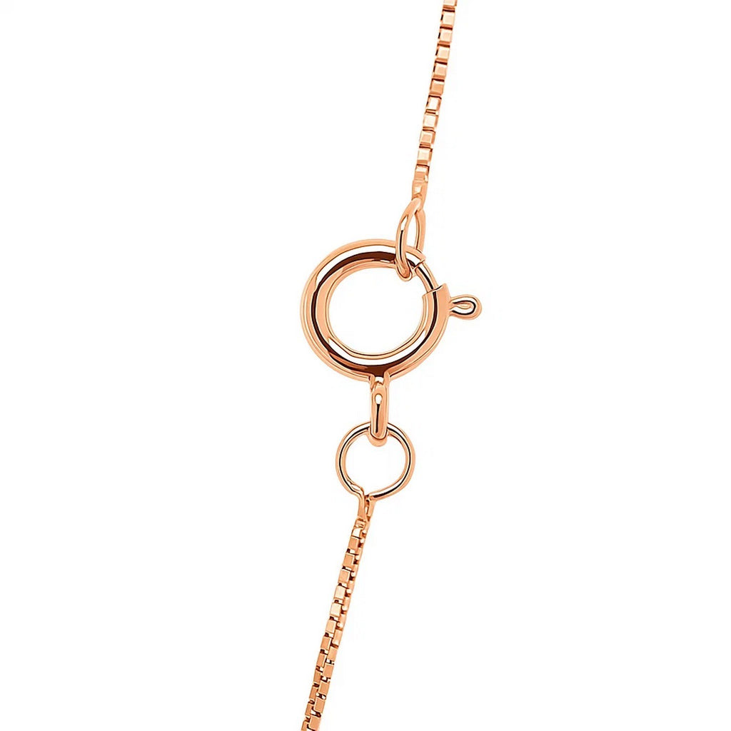 14K Rose Gold Classic Box Chain Necklace (0.45mm) – True Pure Gold