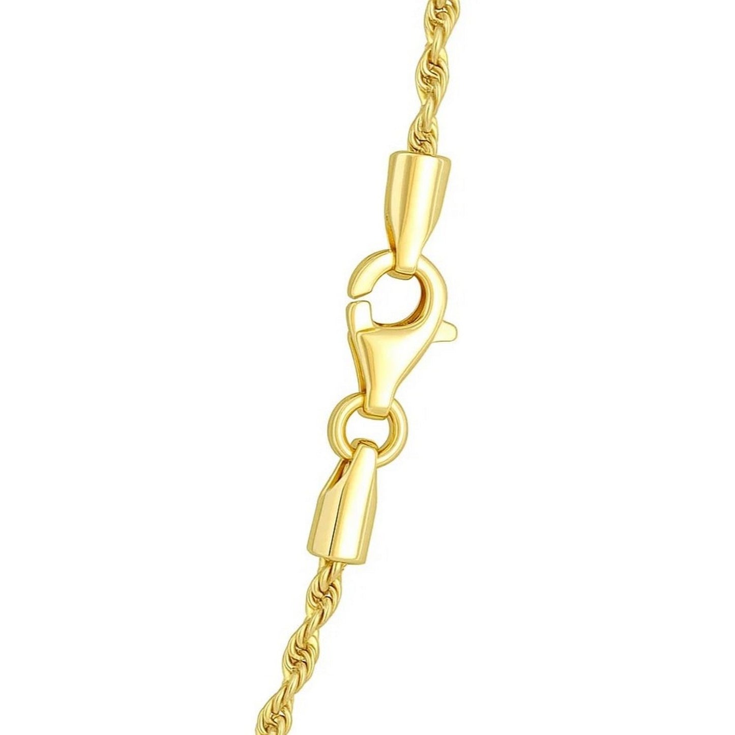 14K Yellow Gold Light Rope Chain Necklace (2.00 mm)