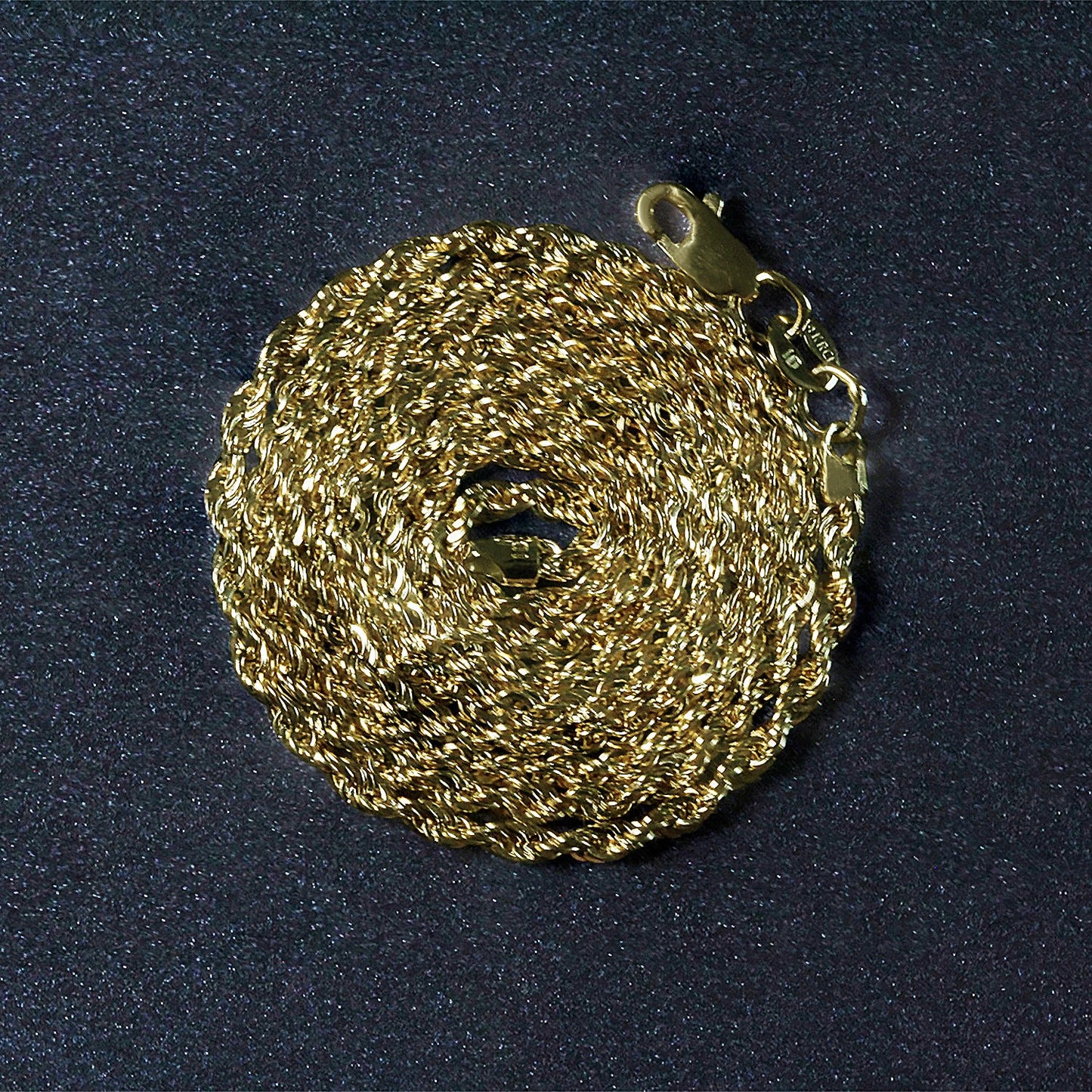 14K Yellow Gold Light Rope Chain Necklace (2.00 mm)
