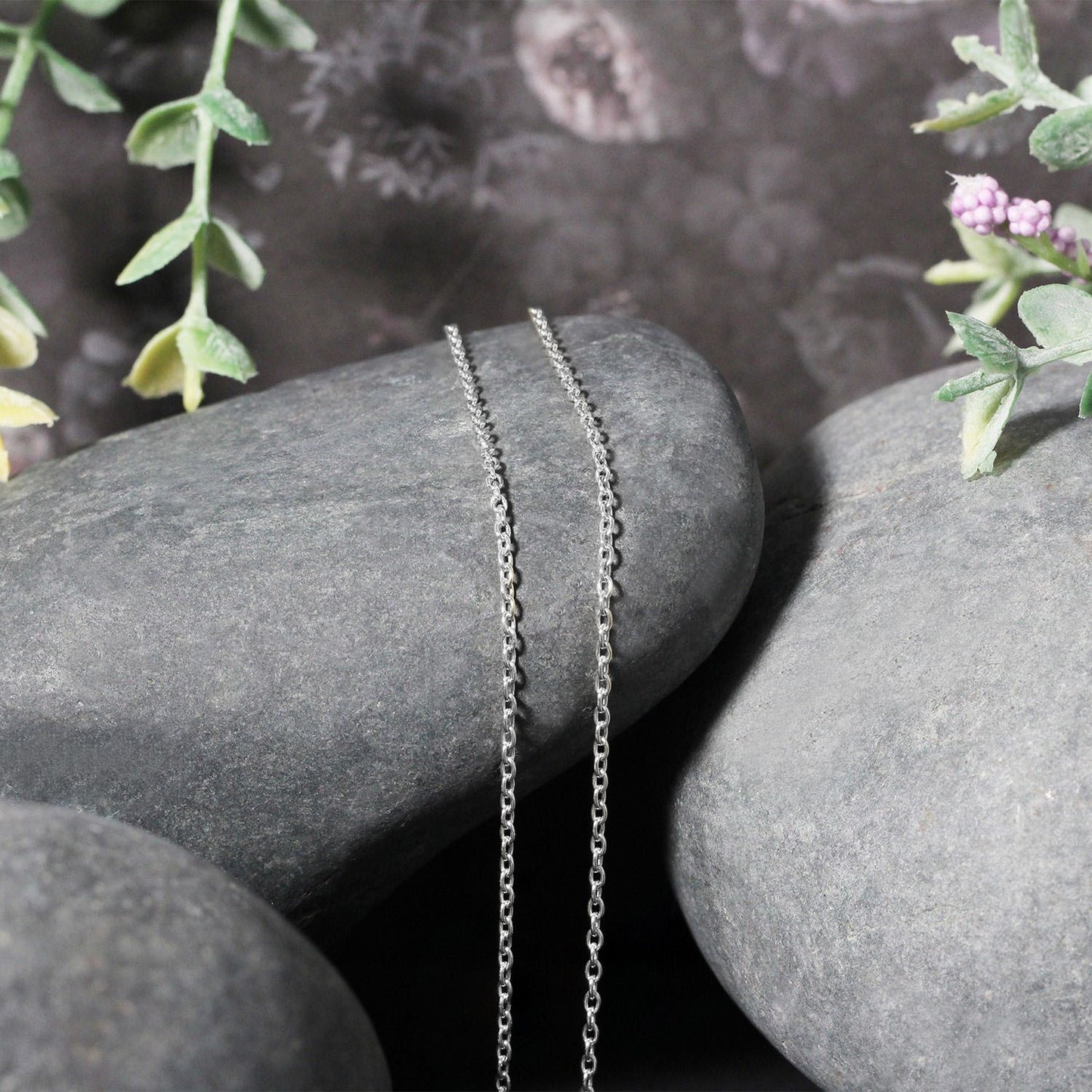 18K White Gold Round Cable Chain Necklace (1.50 mm)