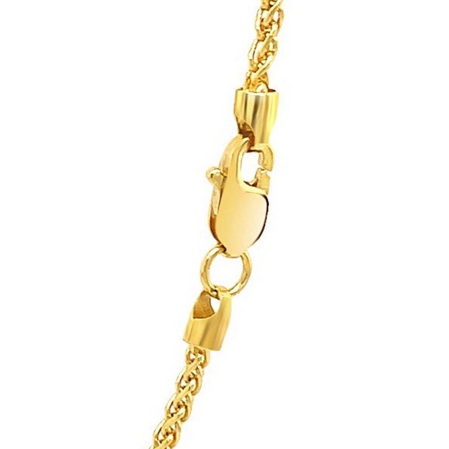 14K Yellow Gold Round Wheat Chain Necklace (1.50 mm)