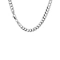 14K White Gold Solid Curb Chain (4.70mm)