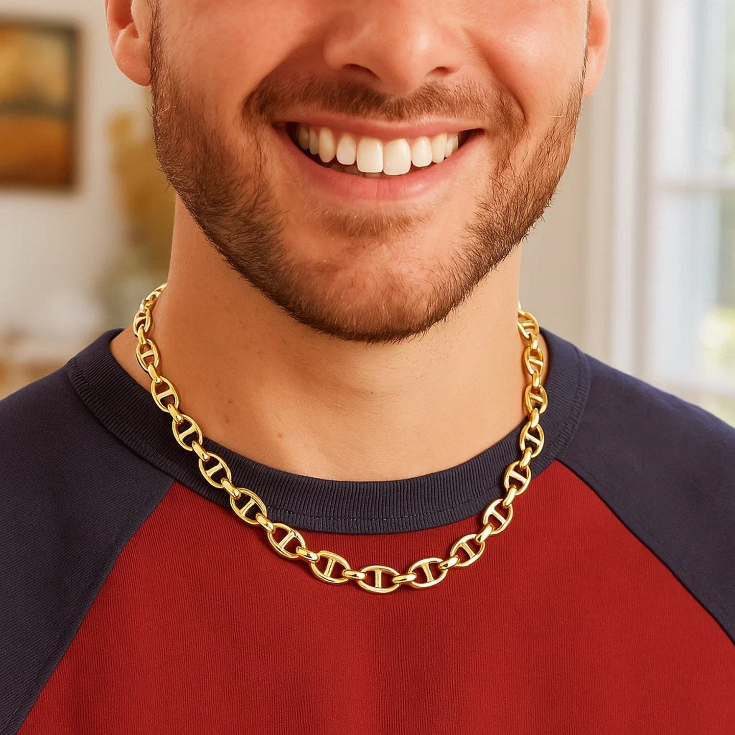 14k Yellow Gold High Polish Mariner Link Chain (8.80 mm)