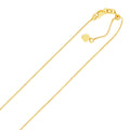 14K Yellow Gold Adjustable Box Chain Necklace (0.70mm) – True Pure Gold