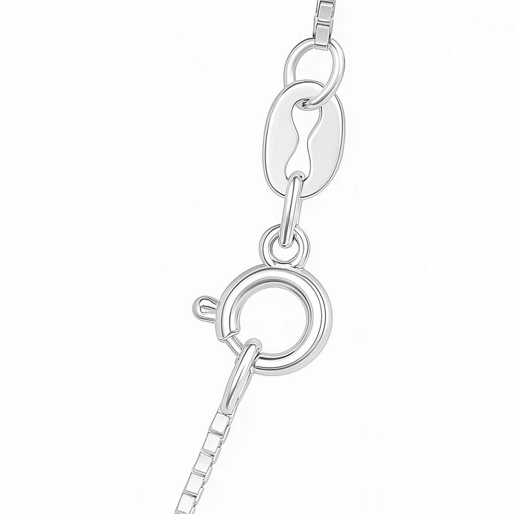 14K White Gold Classic Box Chain Necklace (0.60mm) – True Pure Gold
