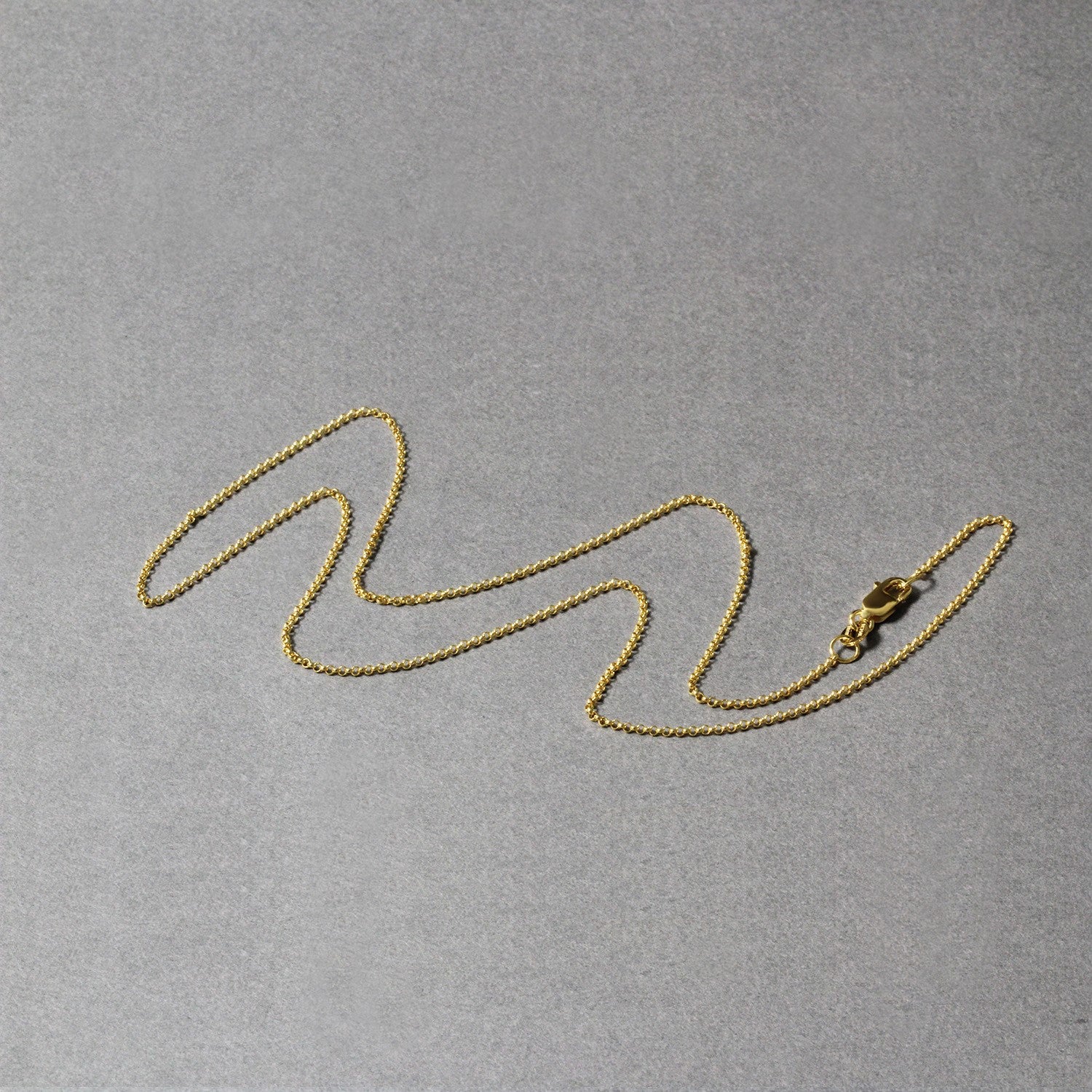 14K Yellow Gold Diamond Cut Rolo Chain – 1.10mm, Solid Gold