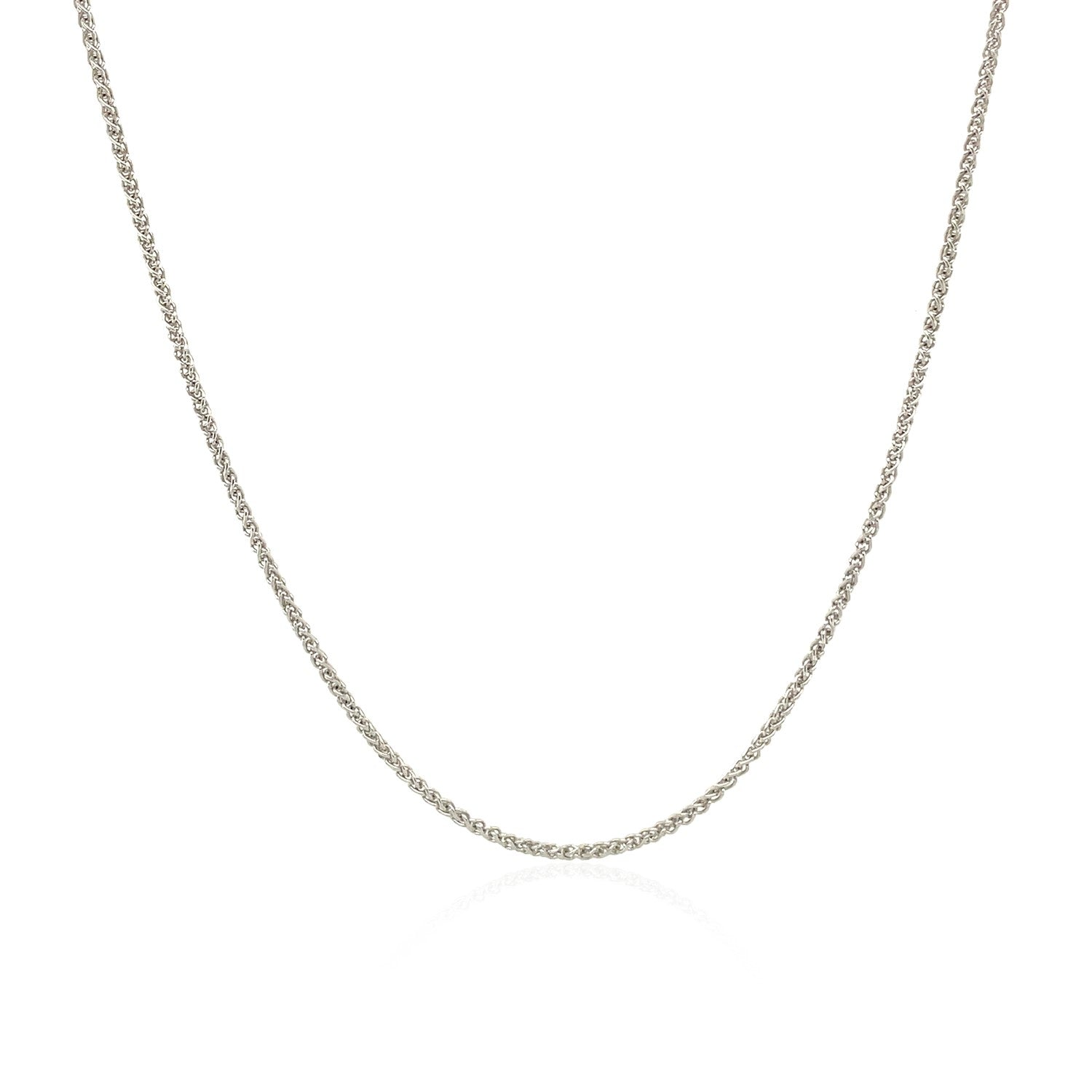 10K White Gold Wheat Chain – 1.00mm, Solid Gold