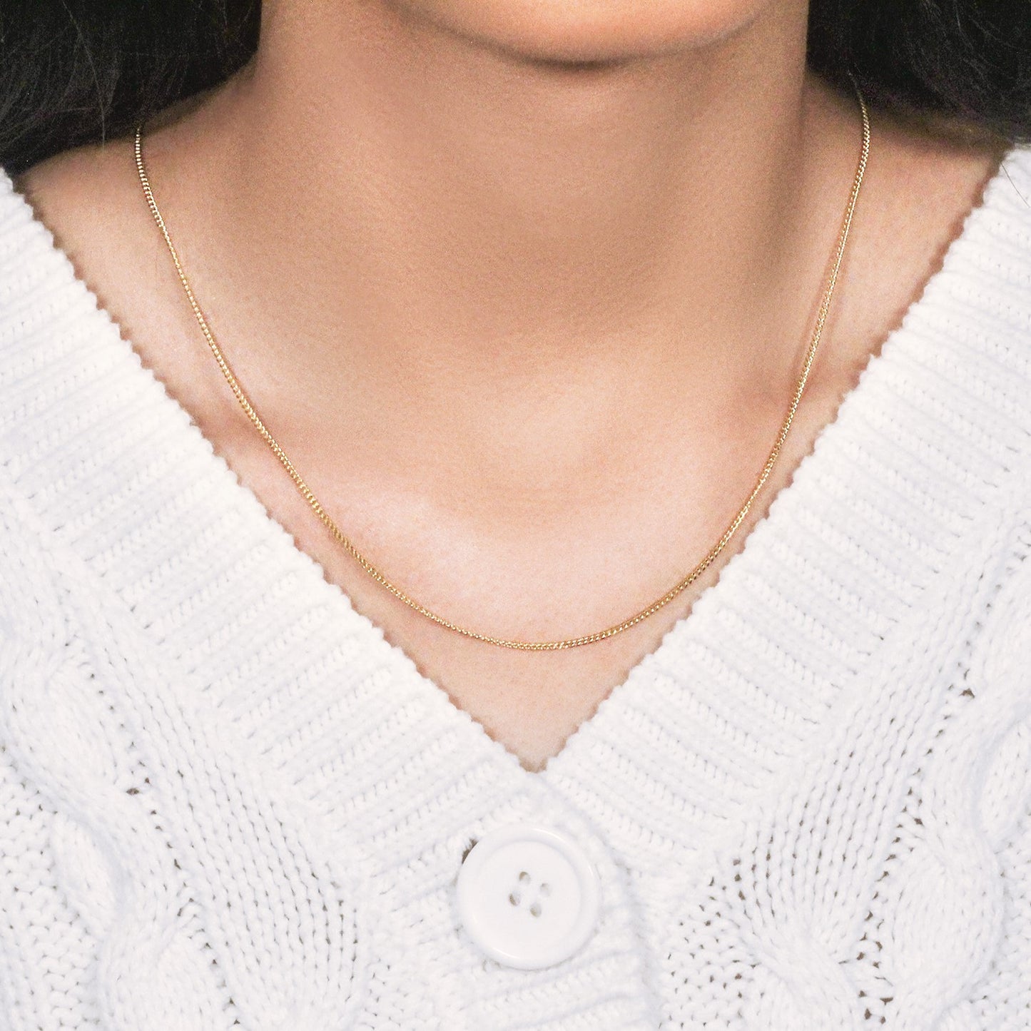 10K Yellow Gold Gourmette Chain Necklace (1.40 mm)