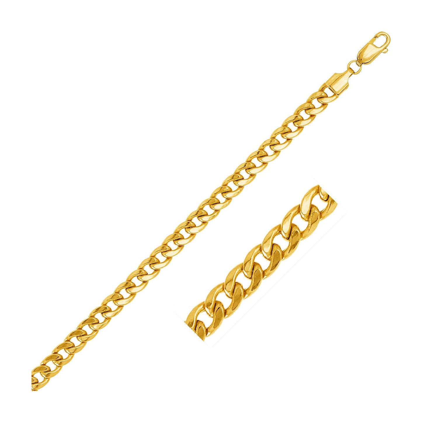 10K Yellow Gold Light Miami Cuban Chain Necklace (5.50mm) – True Pure Gold