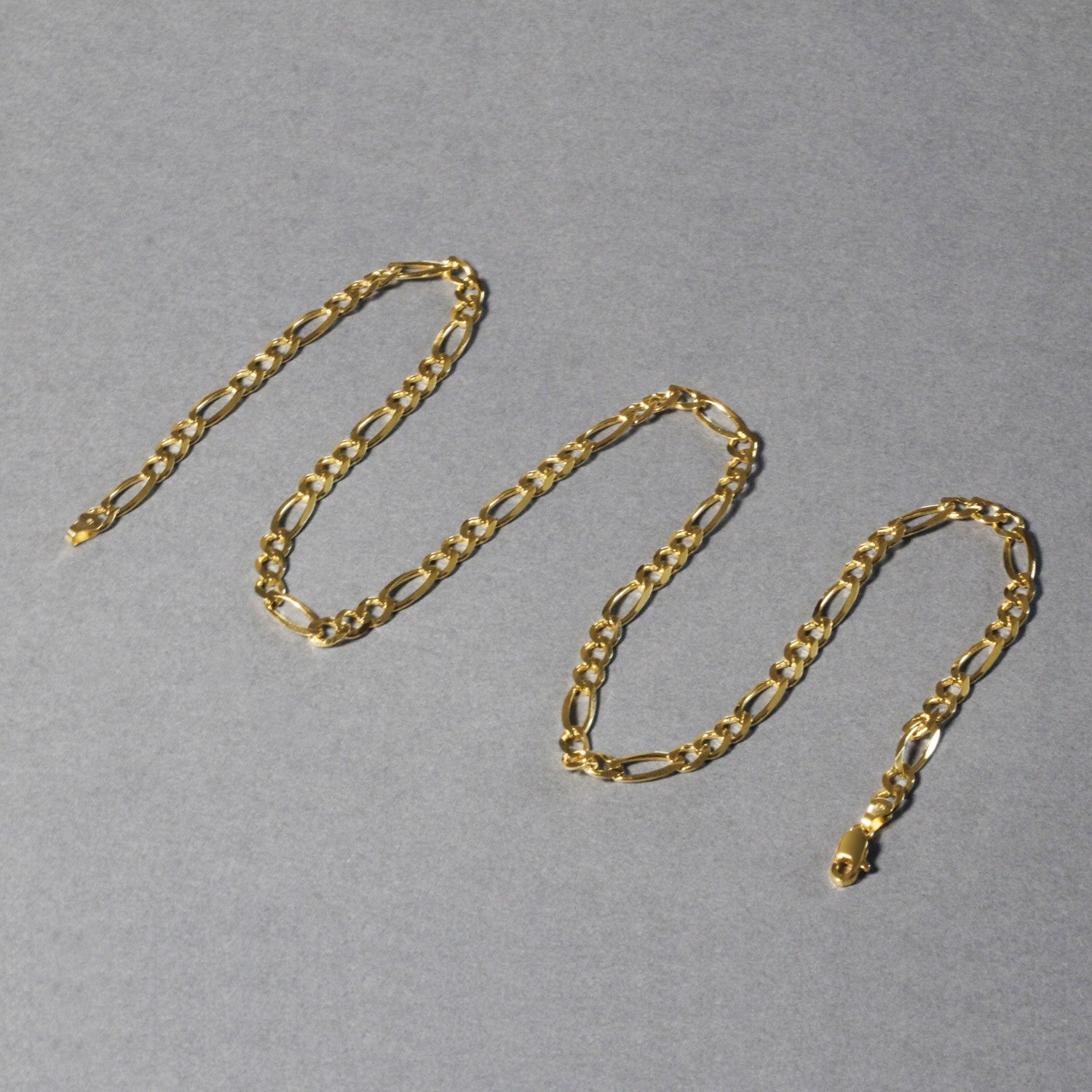 10K Yellow Gold Solid Figaro Chain – 4.50mm, Solid Gold