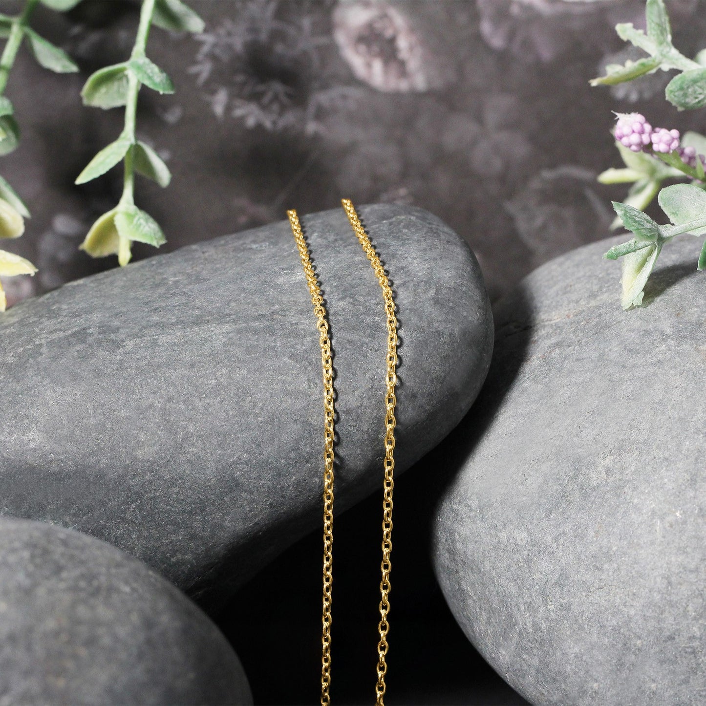 14K Yellow Gold Oval Cable Link Chain Necklace (1.50 mm)