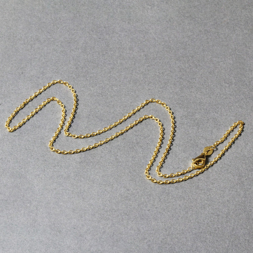 14K Yellow Gold Oval Cable Link Chain Necklace (1.50 mm)