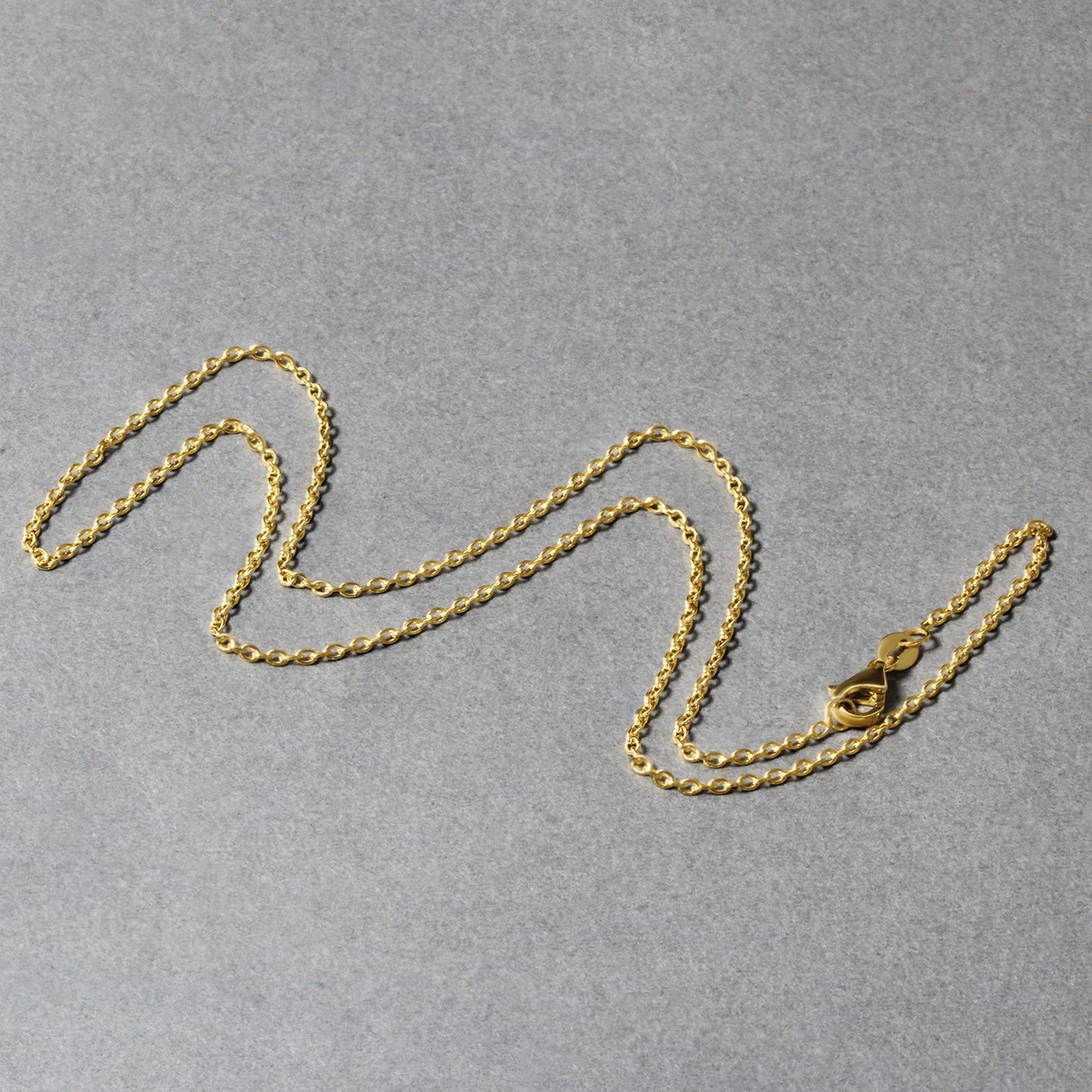 14K Yellow Gold Oval Cable Link Chain Necklace (1.50 mm)