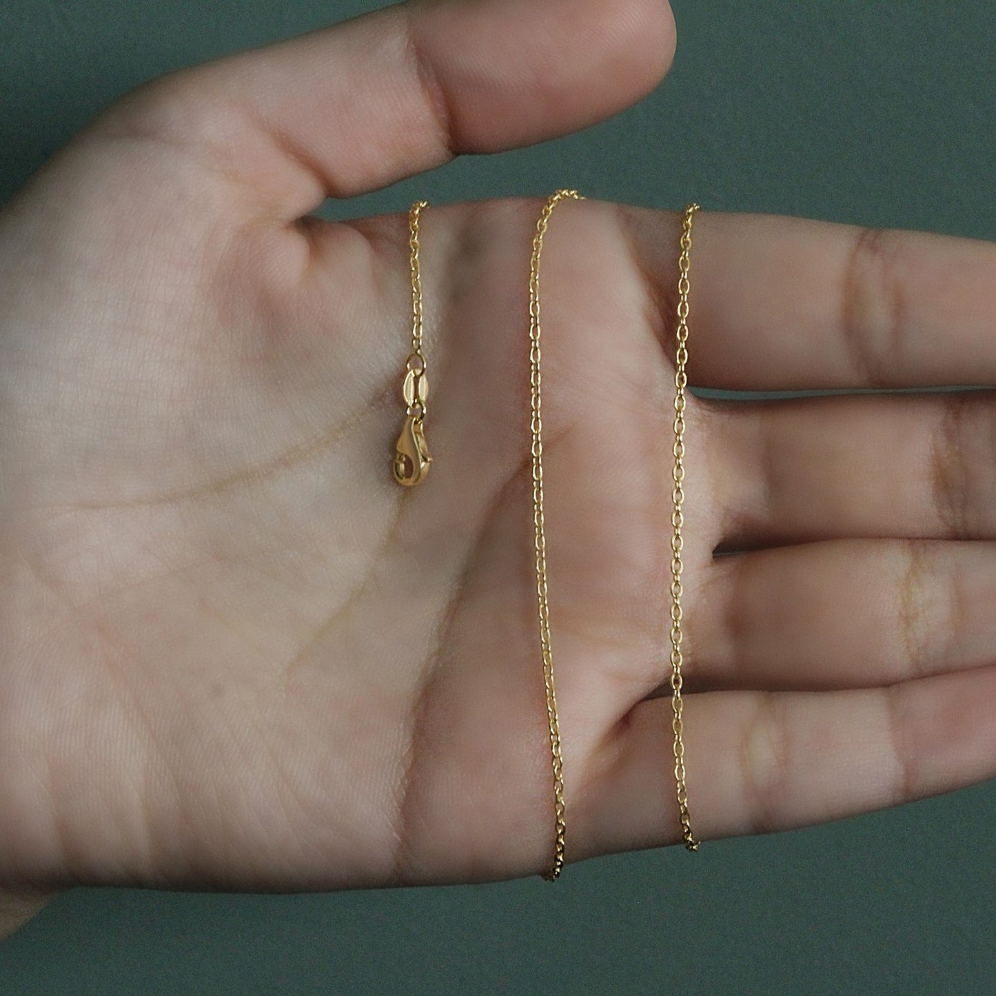 14K Yellow Gold Oval Cable Link Chain Necklace (1.50 mm)