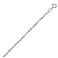 14K White Gold Machine Rope Chain Necklace (1.20 mm)