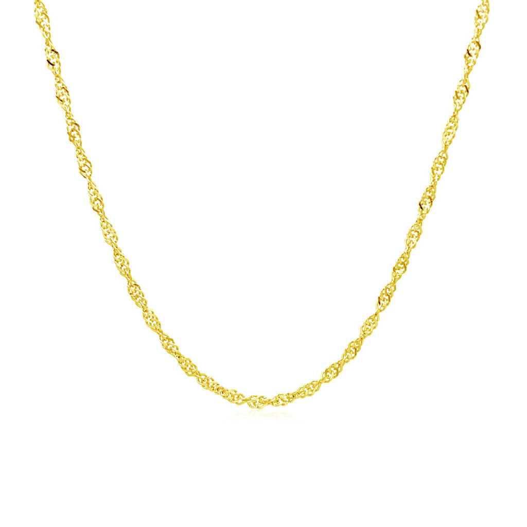10K Yellow Gold Singapore Chain Necklace (1.50 mm)