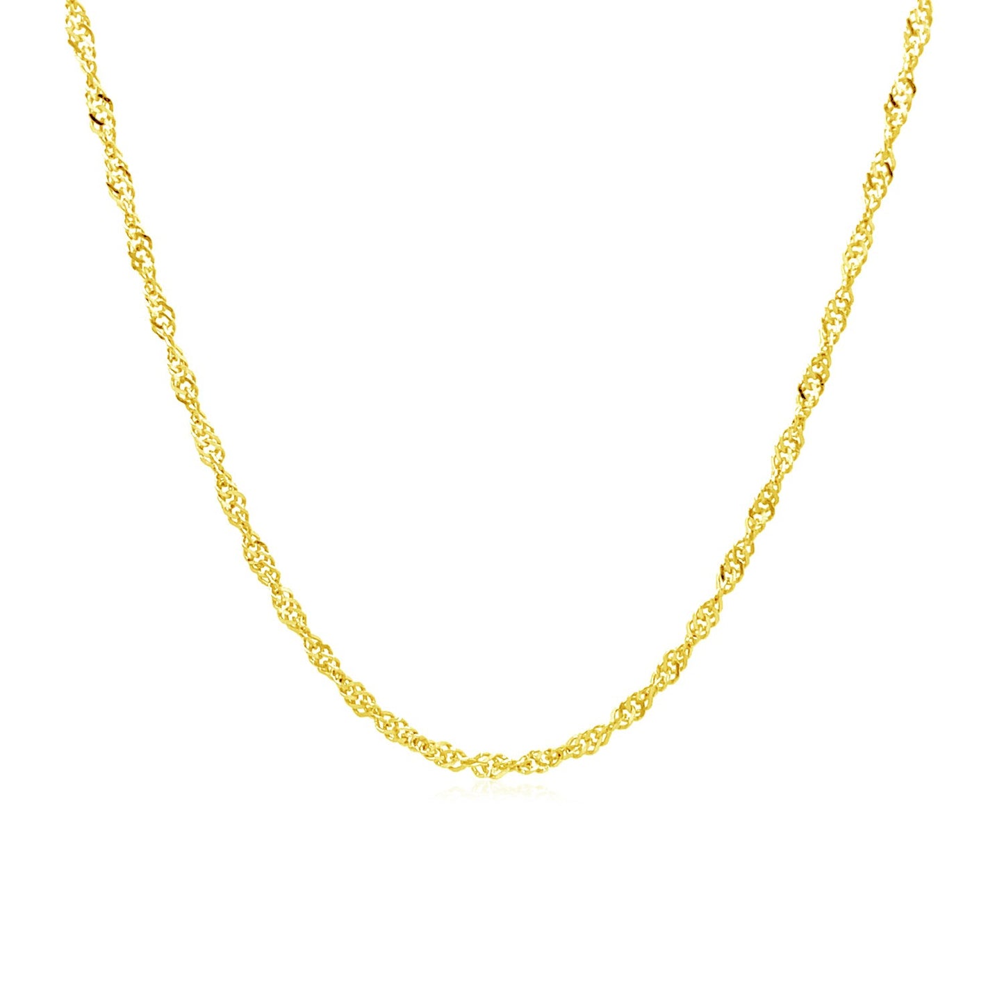 10K Yellow Gold Singapore Chain Necklace (1.50 mm)