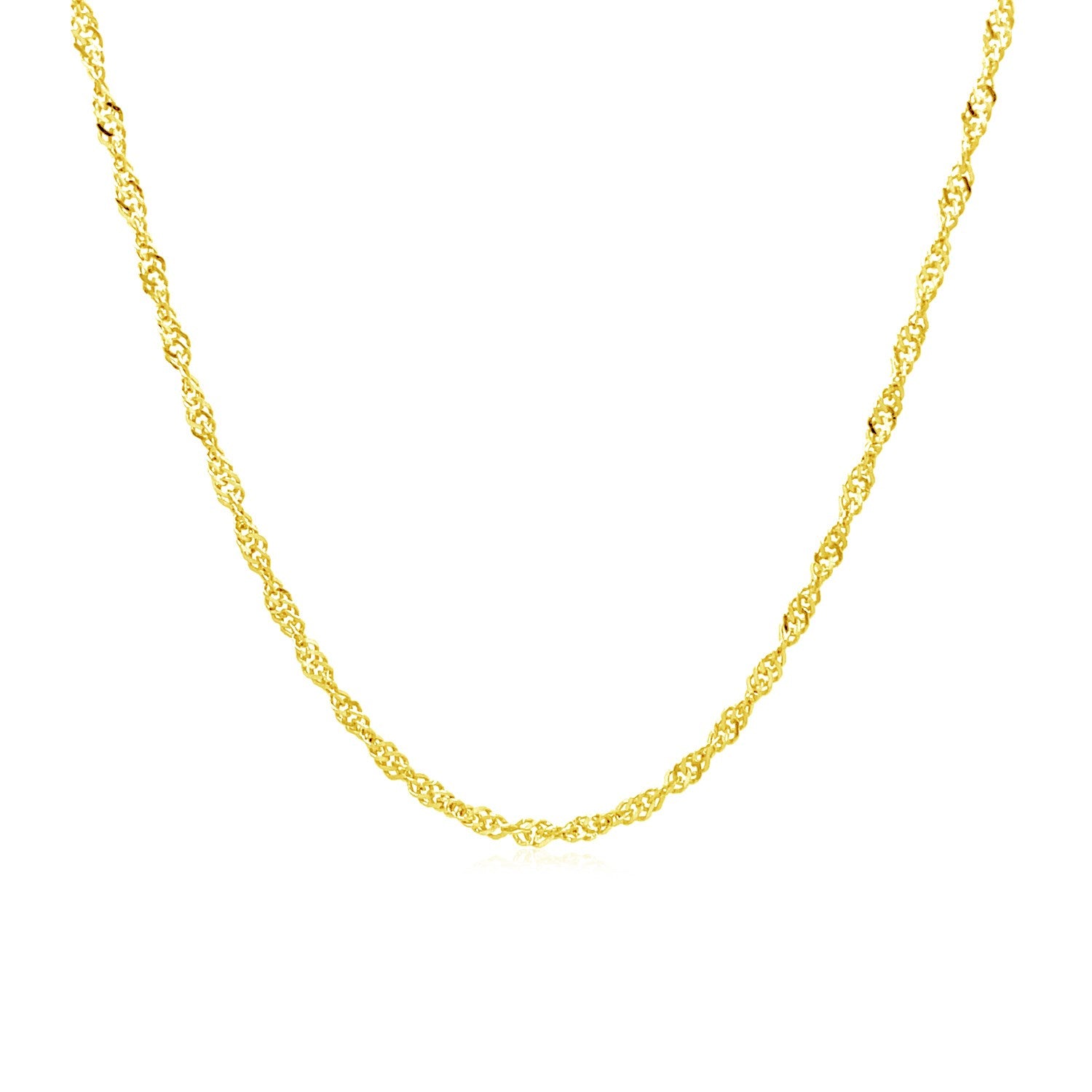 10K Yellow Gold Singapore Chain Necklace (1.50 mm)