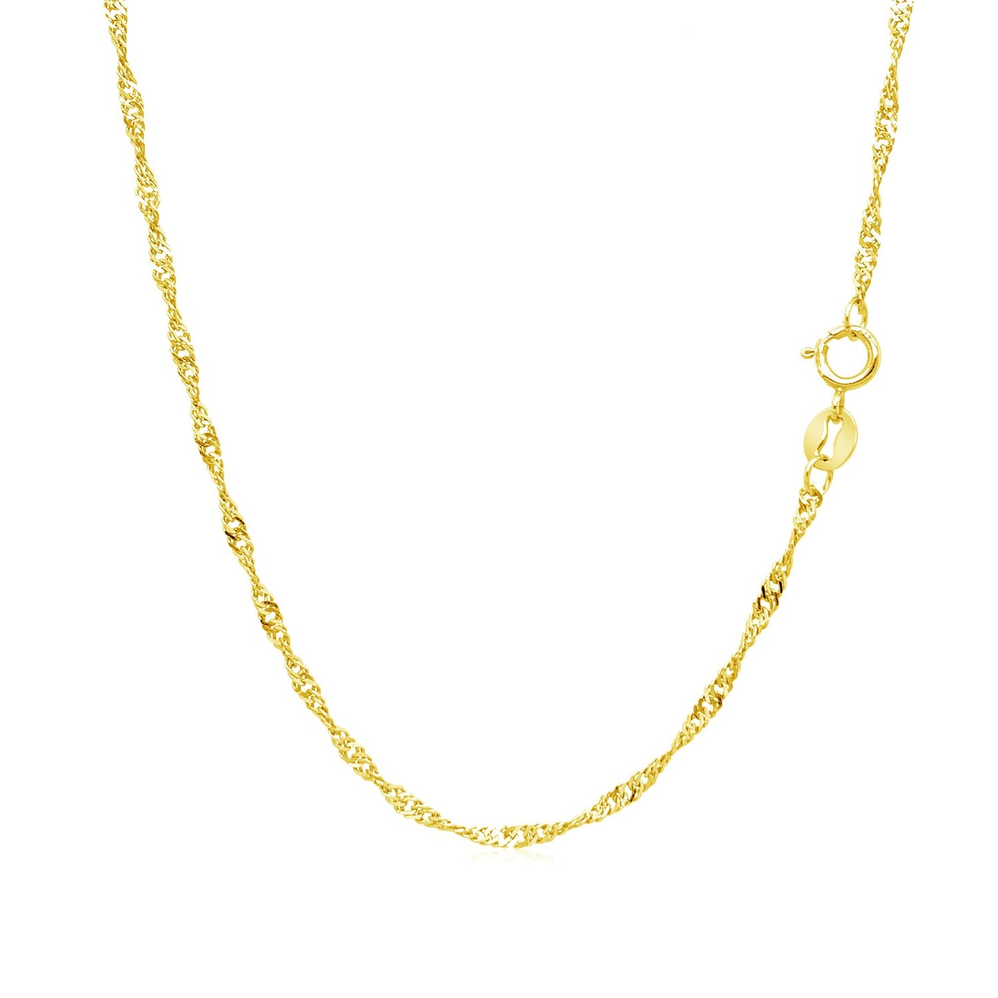 10K Yellow Gold Singapore Chain Necklace (1.50 mm)