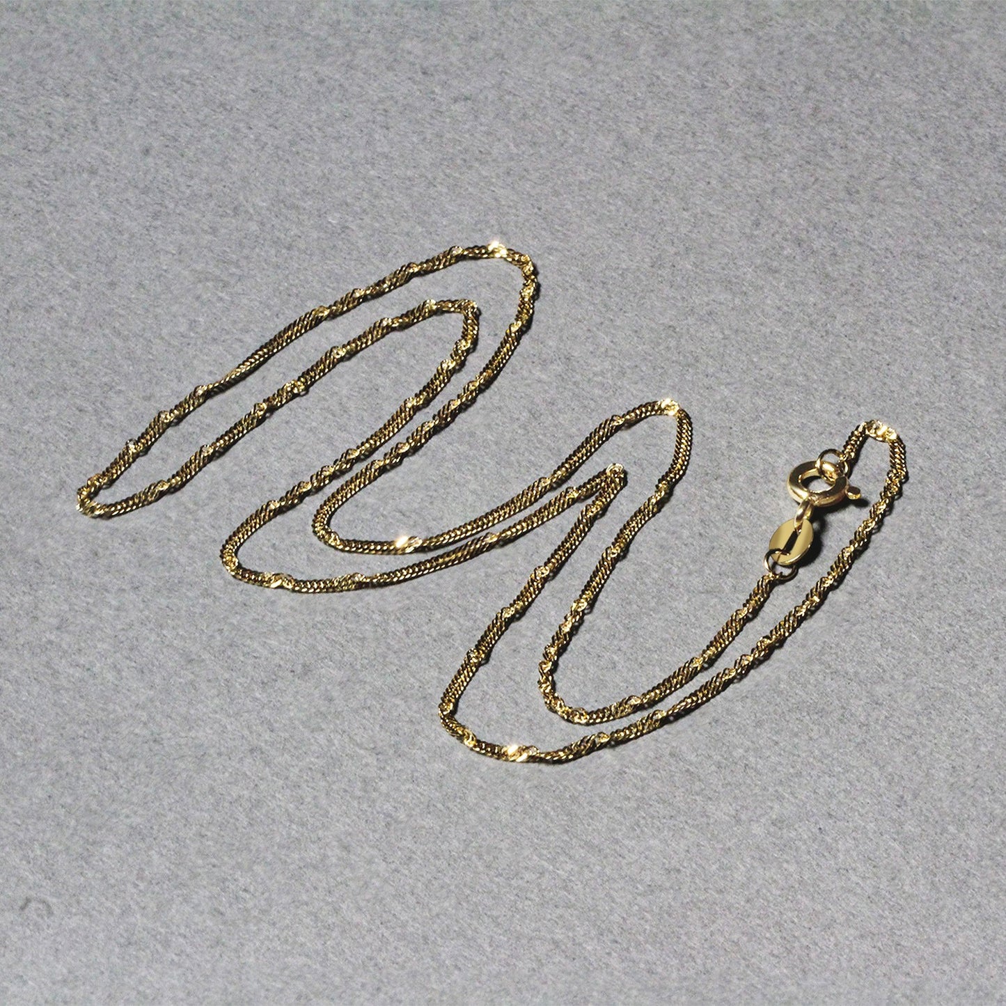10K Yellow Gold Singapore Chain Necklace (1.50 mm)