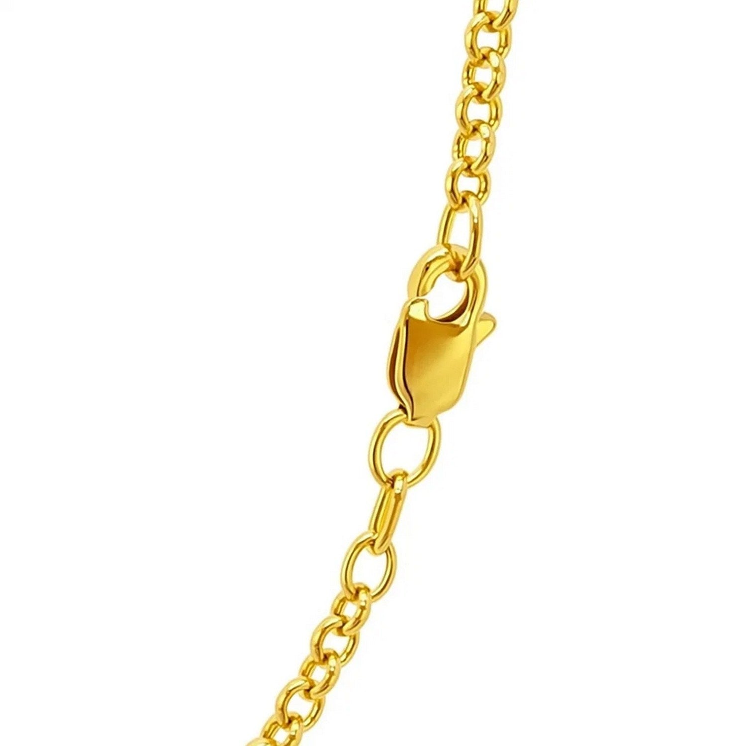 14K Yellow Gold Rolo Chain – 2.50mm, Solid Gold