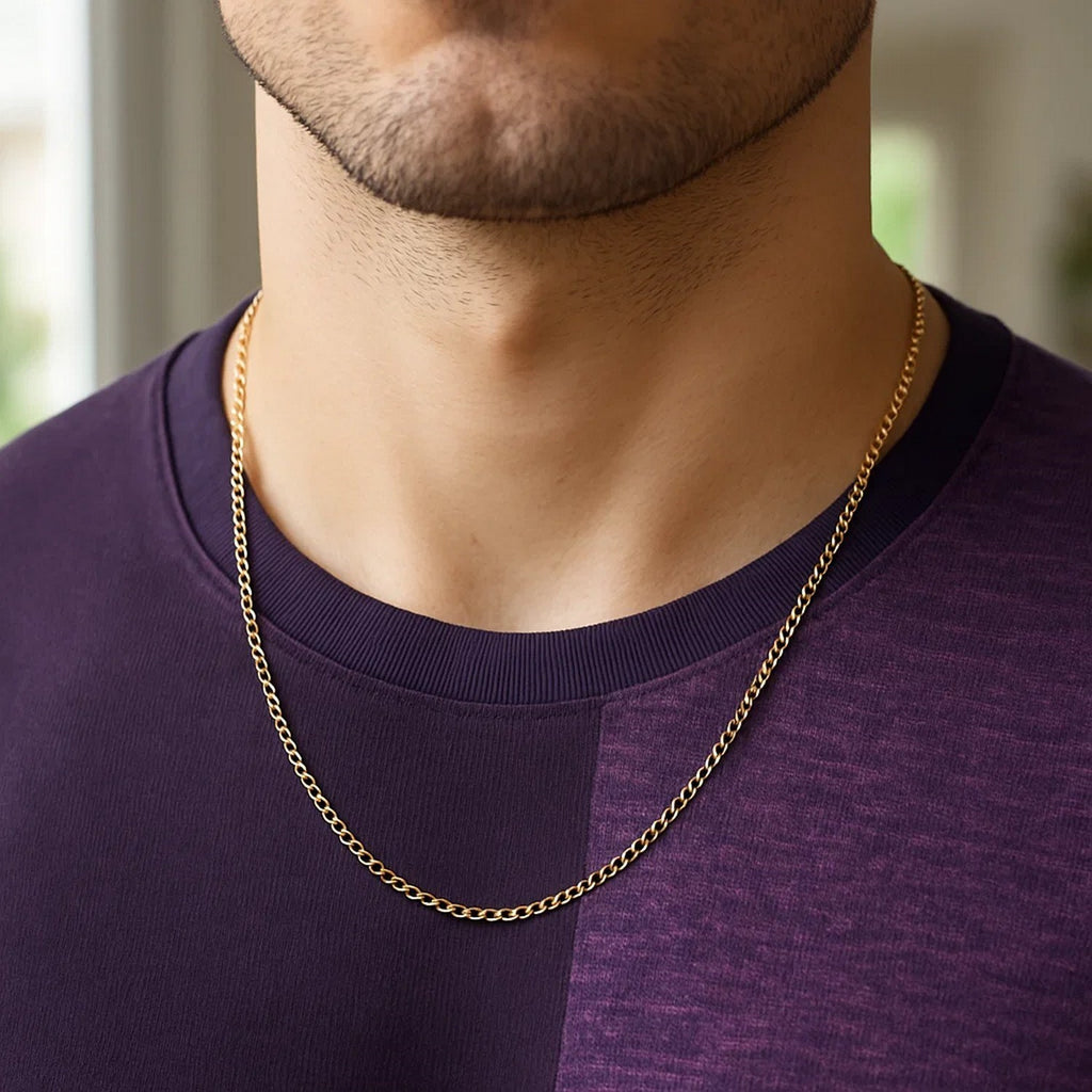 14K Yellow Gold Rolo Chain – 2.50mm, Solid Gold