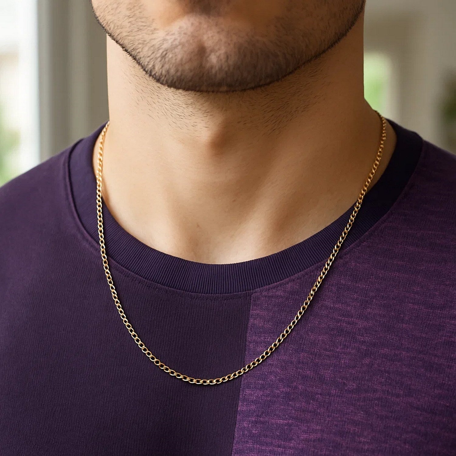 14K Yellow Gold Rolo Chain – 2.50mm, Solid Gold