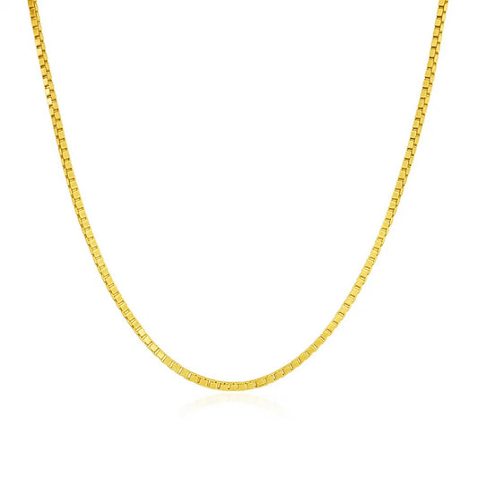 14k Yellow Gold Classic Box Chain (1.1 mm)