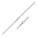 14K White Gold Paperclip Chain 2.50mm | Solid Gold, Lobster Clasp