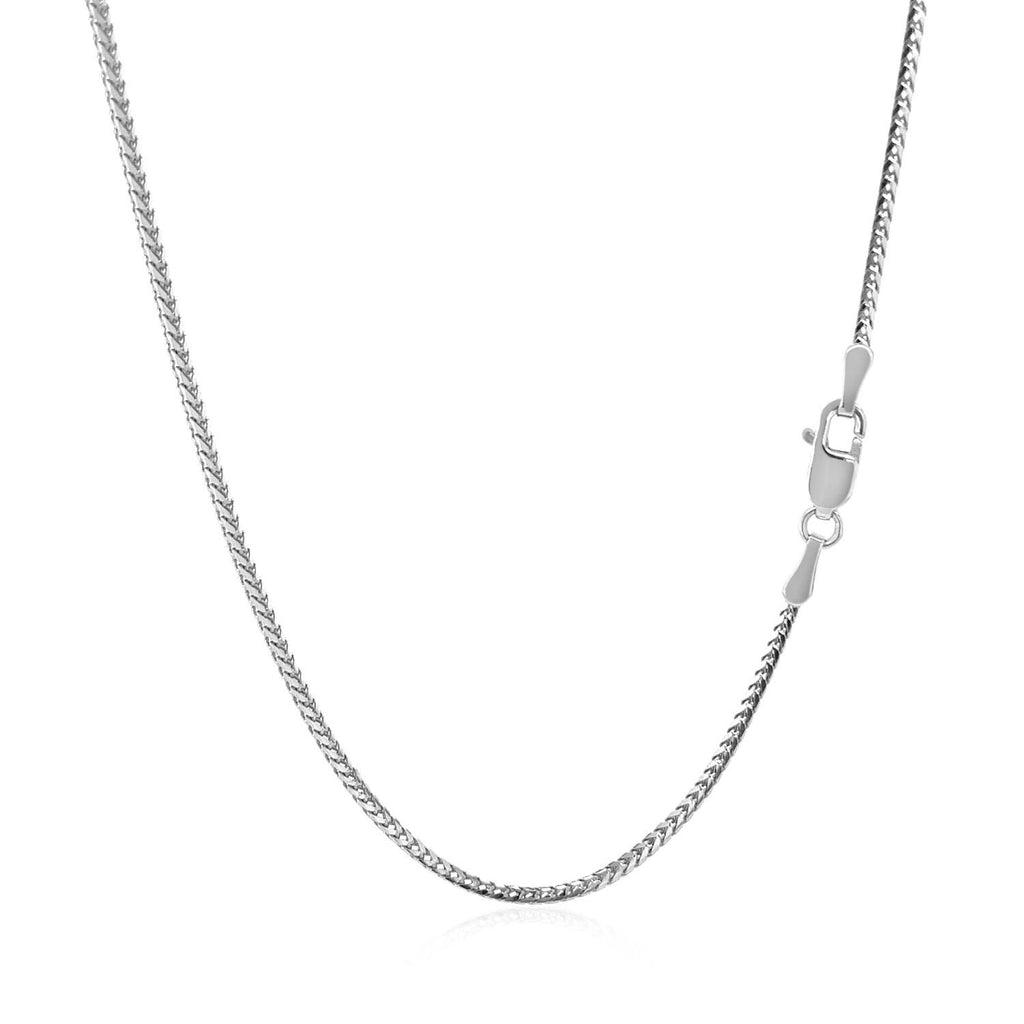 14K White Gold Franco Chain Necklace (1.20mm)
