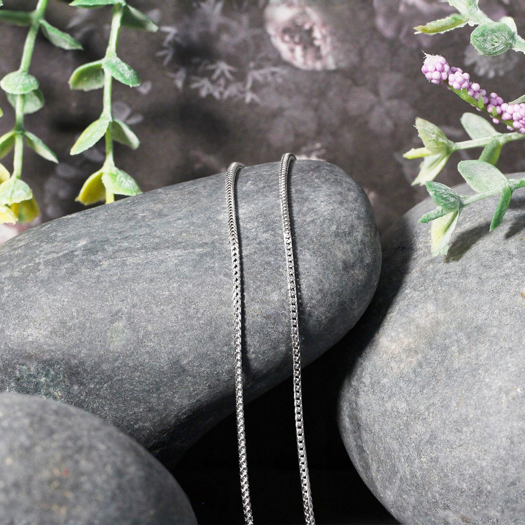 14K White Gold Franco Chain Necklace (1.20mm)
