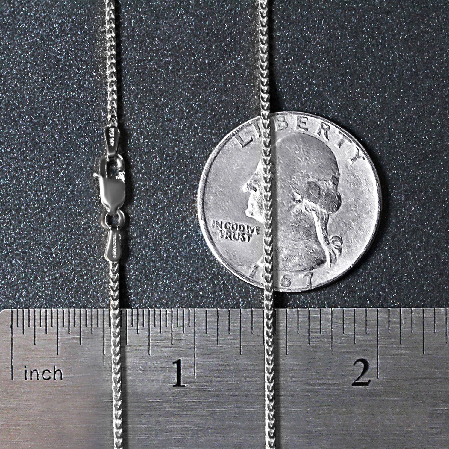 14K White Gold Franco Chain Necklace (1.20mm)